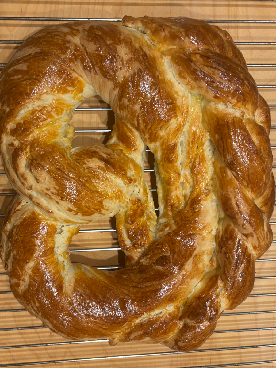 Neujahrsbrezel nach dem Ofen